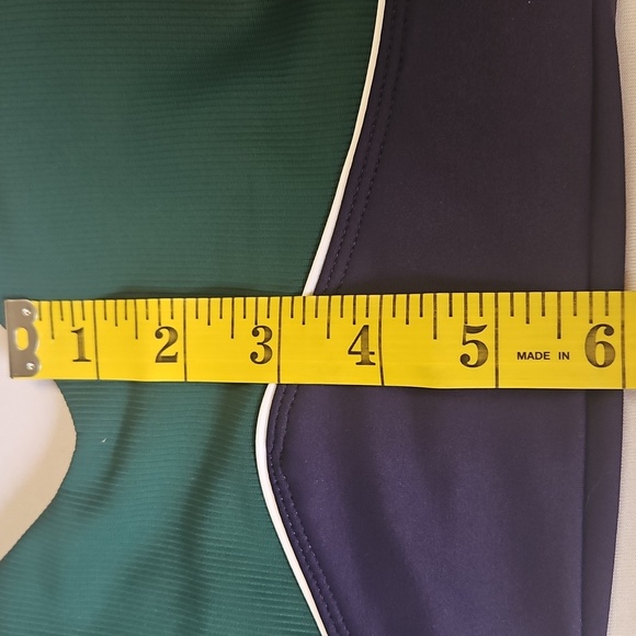 Willo- By Anthropologie Women's M Green and Black Sports Bra with Racerback - Picture 4 of 8